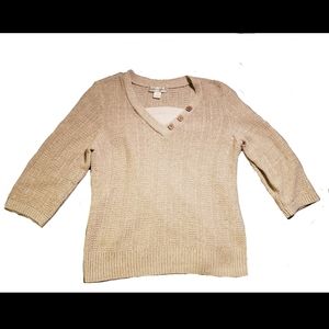 Christopher & Banks Woman's 3/4 Sleeve Top Size Medium